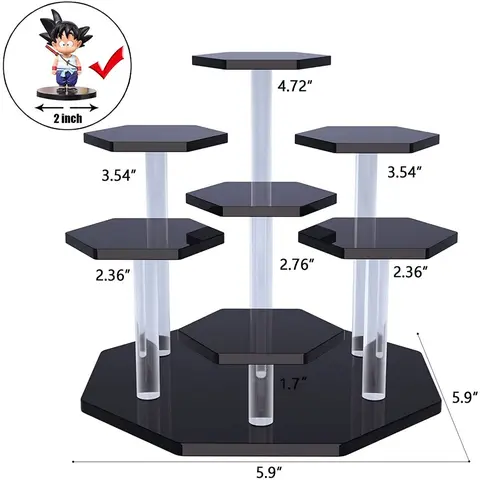 Transparent Acrylic Display Risers Stand - Minimalist Modern Racks & Displays, Home Organizer for Dolls, Cosmetics, Collector Items, Clean & Modern Look, Elevate Your Presentation for Retail Use, Valentine's Day Gift