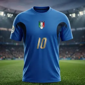 Italy 2006 Gorld Cup Home Jersey Retro Football Shirt, Vintage Italy National Team Kit, Classic Azzurri Soccer Jersey, 2006 Champions Shirt