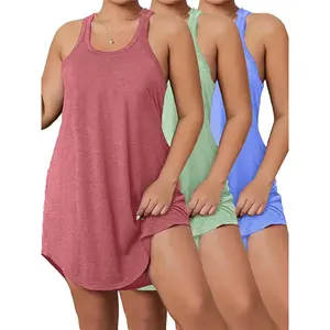 Rosette&Co Plus Size 1XL-5XL Women Sets Women Summer Dress Casual Sleeveless Sundress Relaxed Fit Loungewear Dress for Women Spring Dresses for Women Summer Dresses for Women Plus Size brunch Dresses Women’s Clothing Vacation Dresses Maxi Dress for Women