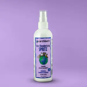 earthbath 3-in-1 Lavender Dog Deodorizing Spritz - Plant-Based Formula, Odor Reduction Deodorisers, Skin Softening, for Dogs Over 6 Wks, 8 oz