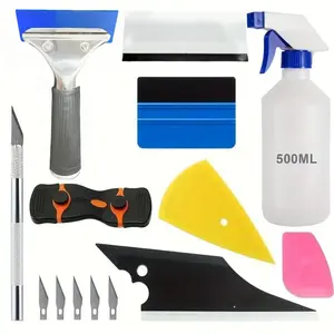 Car Window Tinting Scraper Kit, 14pcs/set Car Window Tinting Scraper Kit, Window Tinting Scraper Kit, Cleaning Tool Kit, Handle, Durable