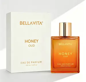 Bella Vita Luxury Honey Oud Eau de Parfum 100ml (3.4 fl.oz.), Unisex Long-Lasting Fragrance with Patchouli, Vanilla, Bergamot, Floral & Spicy Notes, Vegan Essential Oils, Perfect Valentine's Day Gift