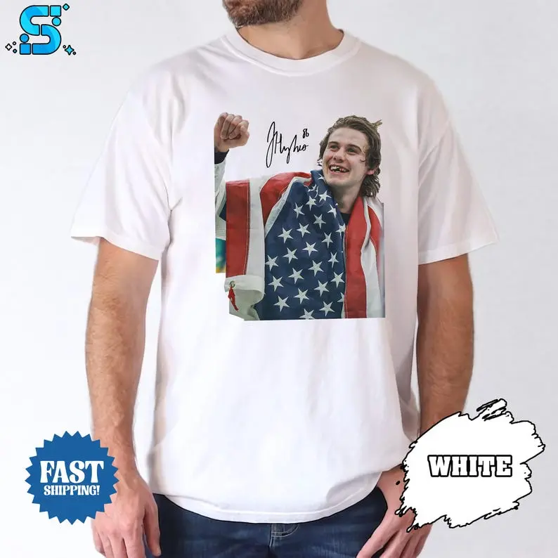Graphic Tee  Comfort Colors Jack Hughes USA Hockey T-Shirt, Men Hockey Tee graphic tee