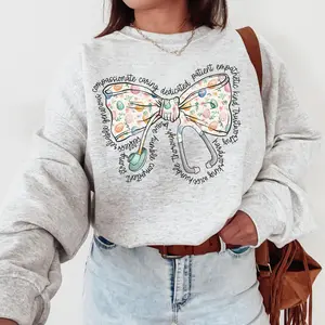 Easter Nurse Bow Sweatshirt, Nursing School Easter Shirt, Bunny Nurse Tee, Gift for Nurse, Peds, ICU, ER Easter Registered Nurse Gift for RN