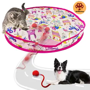 Unidevice Cat&Dog Toy Interactive Ball, Cat Toys Ball Fast Rolling in Pouch with Bird Chirping, Sound Shake, luminous, Hide and Seek for Indoor Cats, Motion Chirping Activated Moving Ball,  Anti-Depression, USB Rechargeable outdoorfun
