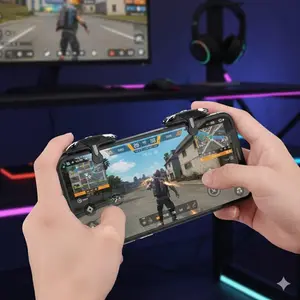 TikTok Shop Gamepad L1R1 Trigger, Game Peripherals, High Sensitivity for iPhone Android. Ergonomic Design for Faster Reaction & Precision Aim, Rapid Fire Mode. Perfect for Shooting Games.