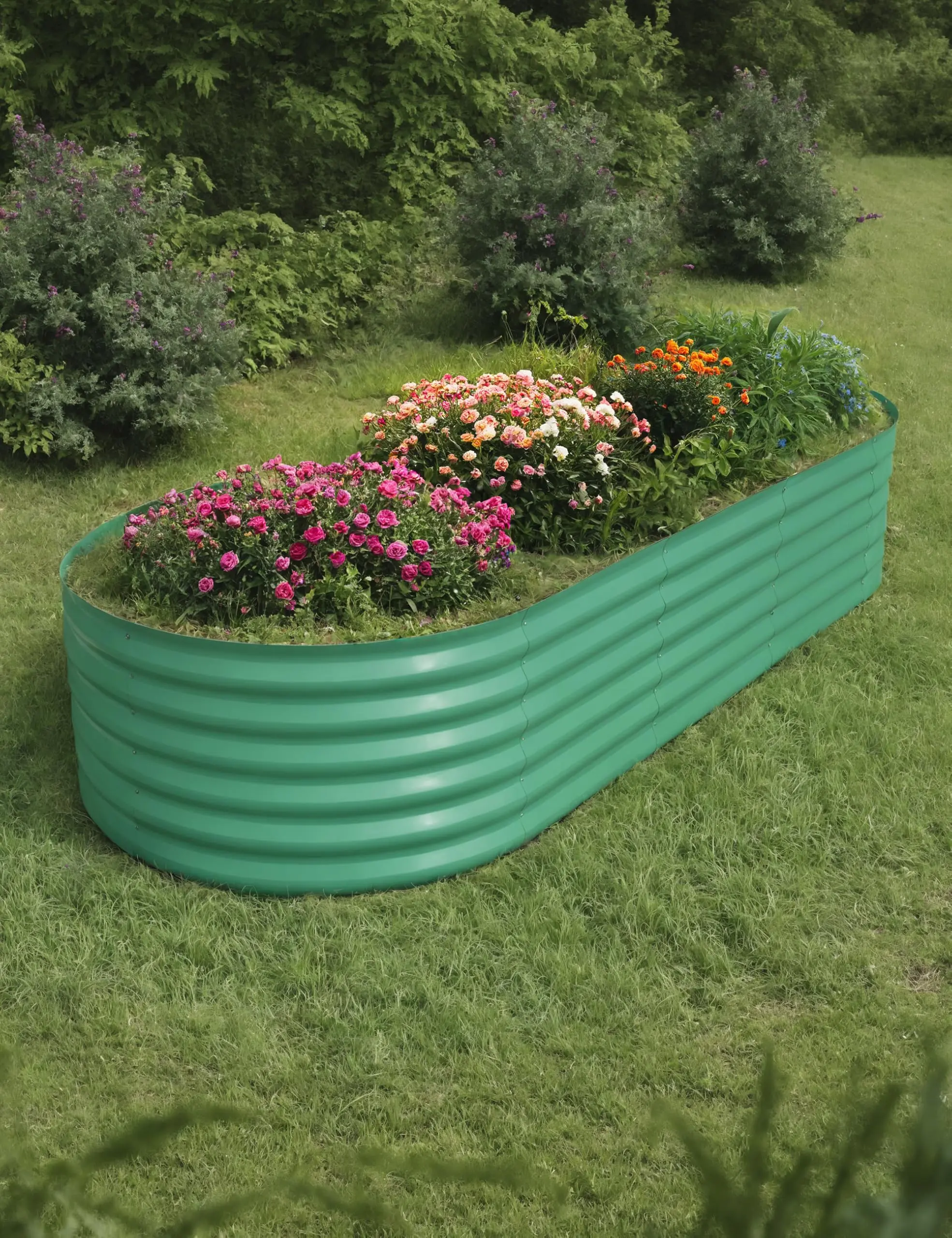 Gaomon Rectangular Galvanized Steel Raised Garden Bed - 10x4ft, 0.6mm Thick, 1.5/2ft Heights, Rust-Resistant Outdoor Metal Box, Easy-Assembly Outdoor Planters for Gardening, Vegetables, Flowers, Schools