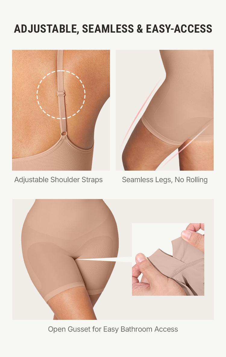FeelinGirl Shapewear for Women Butt Lifter Bodysuit  Tummy Control Shapewear Seamless Womenswear Comfort Spaghetti Strap Hip Underwear Basic Summervibes