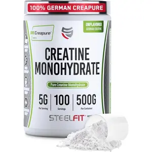 Creapure Creatine Monohydrate Powder Unflavored German Micronized Formula for Men and Women Supports Muscle Gain Strength and Brain Health