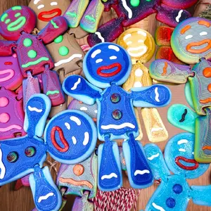 Four (4) Gingerbread Man Tree Ornament