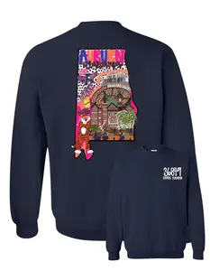 Preppy Auburn Alabama 2 Sided Sweatshirt, Hoodie And Tshirt Auburn University Inspired Game Day Pullover AU College Graphic Crewneck