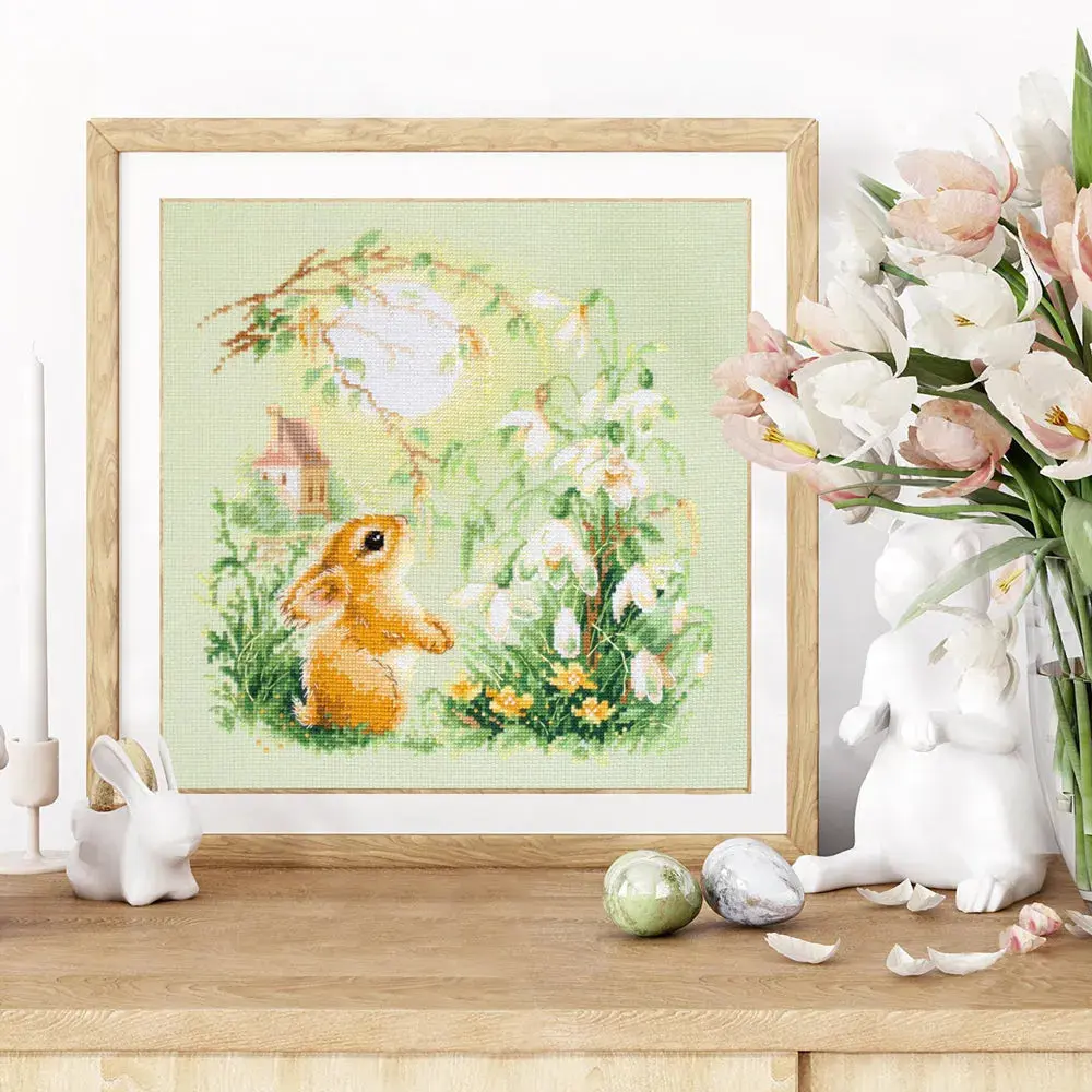 Meadow Stories. Bunny Counted Cross Stitch Kit by Magic Needle 510-355