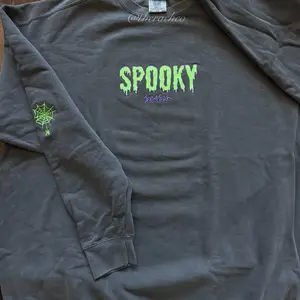 Embroidered Spooky Season Sweatshirt, Halloween Sweatshirt, Embroidered Crewneck