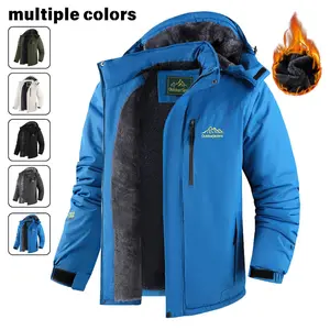 Winter outdoor plush thick men's warm fishing, hiking and cycling jacket, men's outdoor assault suit, winter thick plush jacket for men