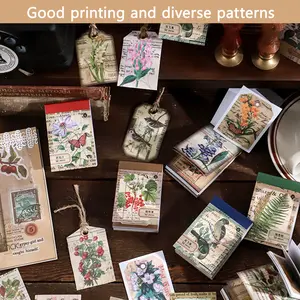 Vintage Ephemera Sticker Book - 600 Sheets Retro Journaling Kit with Classic Patterns & Calendar Themes