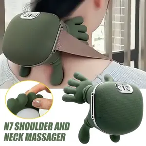 Portable Neck Massager, Heated Back Massage Pillow, Electric Pressure Point Massager, Neck Shoulder Relaxer, 3 Modes, 2 Heating Levels, 4D Deep Tissue Relief, Heating Functionality, Lightweight