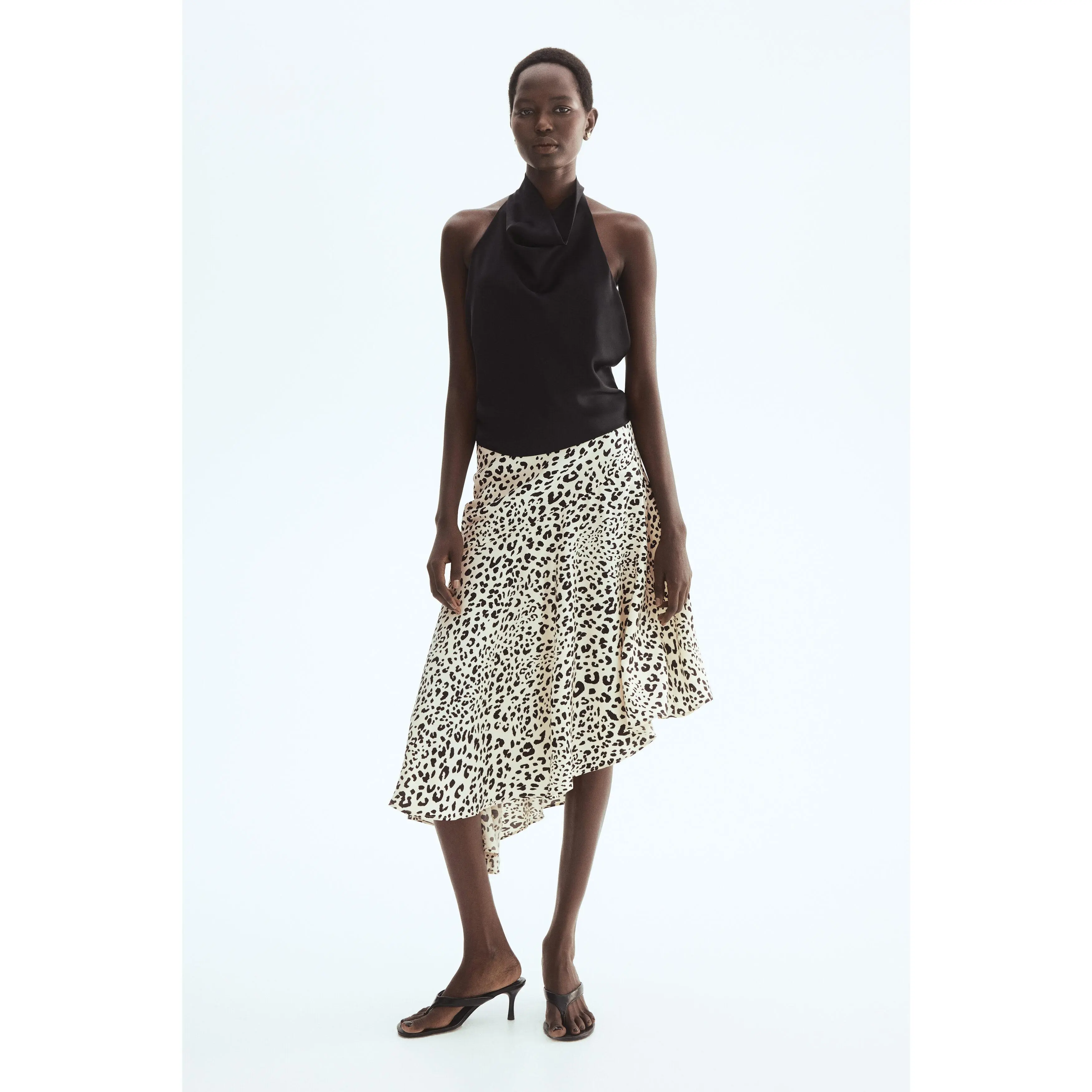 H&M Asymmetric viscose skirt