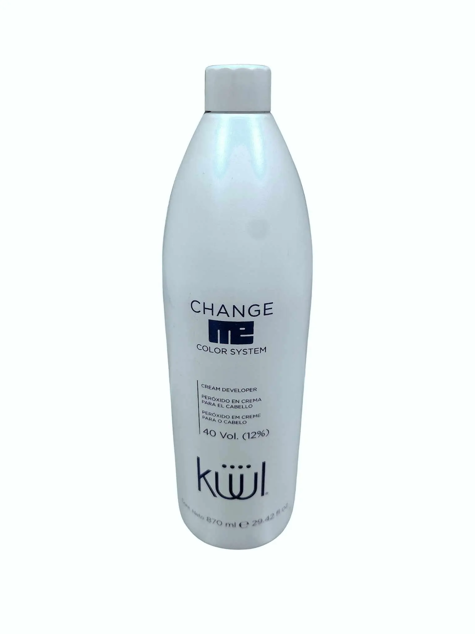 KUUL Color System Change Me Hair Coloring Peroxide - Cream Form Hair Bleacher, 40 Vol (12%), 870 ml (30 Fl Oz), 24 Months Protection Haircare Product, Color Protection