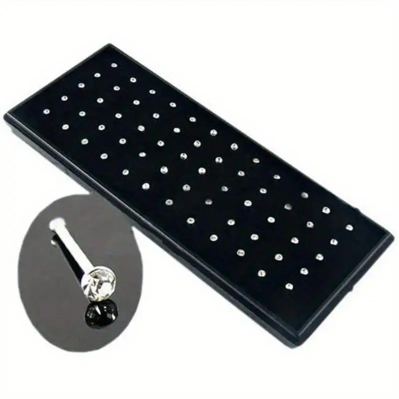 60pcs Unisex Colorful Stainless Steel Piercing Set - Screw Nail Shape Nose Piercing Jewelry, Belly Button Hoop for Indoor Leisure & Outdoor Recreation