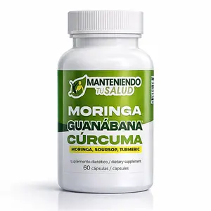 Manteniendo Tu Salud Moringa Guanaba & Curcuma Herbal Formula Immune Support 90 Capsules Dietary Supplement Natural