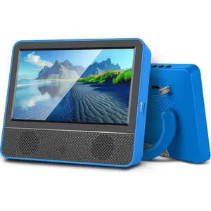 7" Portable Mini TV and IPS 1080P Screen-Digital ATSC Tuner-Headphones Out-USB/TF Port-HDMI Input,DC-12V for Camping Caravan Kitchen (Blue)