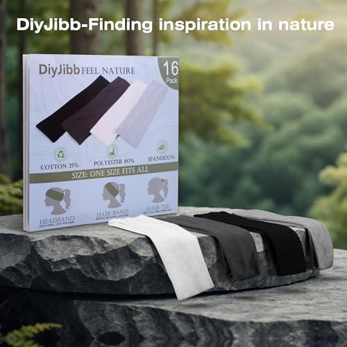 16pcs non-slip cotton headbands—soft, breathable & stylish. Perfect for workouts, yoga & daily wear. Stays in place & offers great value