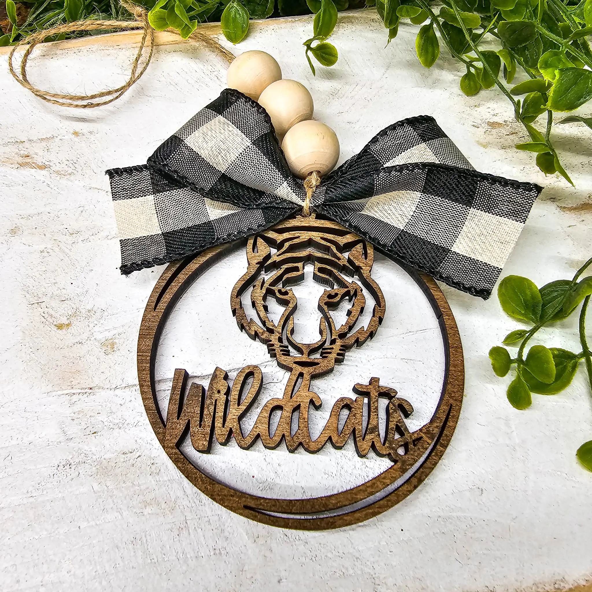 Wildcats School Spirit Mascot Car Charm Ornament Auto Jewelry