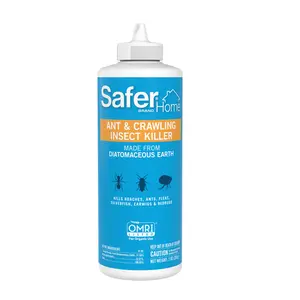 Safer Home Ant & Crawling Insect Killer - Diatomaceous Earth, Earth Diatomaceous - SH5168 7 oz Puffer Bottle - OMRI Listed, Quick-Killing, Easy to Use Pest Control Solution
