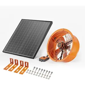 VEVOR Gable Mount Fan, 14 Inch Solar Power Attic Exhaust Fan with Adjustable Thermostat Outer Mesh, 1300 CFM House Ventilator Cool Upto 1850 Sq. Ft, Quiet Ventilation for Roof, Garage, Shop, BlackVEVOR Super Brand Day