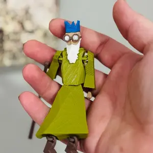 OSRS Wise Old Man Figure – 3D Printed Articulated RuneScape Desk Toy