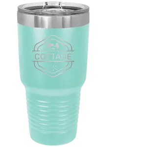 Personalized I'm Coming to the Cottage (Trees) 30 oz Tumbler | Teal
