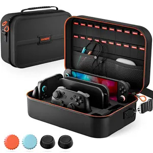 Switch 2 Case for Nintendo Switch 2(2025), Portable Hard Shell Full Protection Carrying Travel Case with 18 Game Cards Storage for Switch 2 Console Pro Controller Accessories Black
