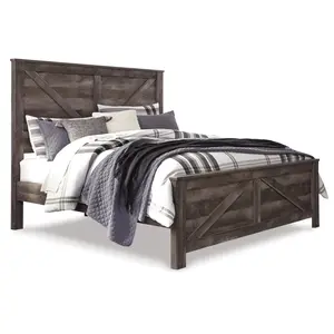 Wynnlow King Crossbuck Panel Bed