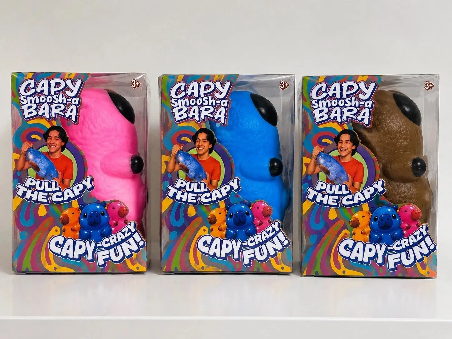 Capy Smoosh-A-Bara Jumbo Capybara Squishy Sensory Toy – Choose Your Color