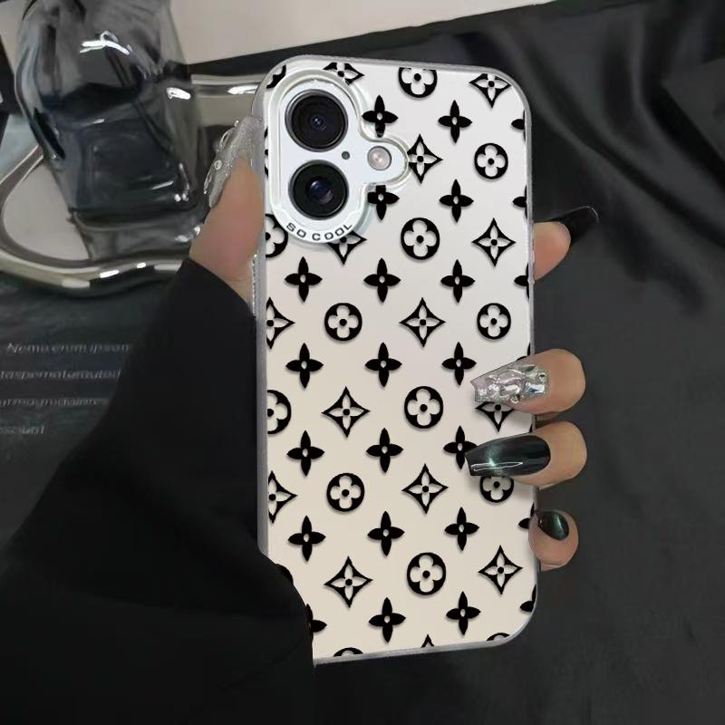 Exquisite Floral Patterns Phone Case Combining A Symmetrical Geometric Floral Pattern, Merging Retro Glamour With Modern Fashion Sense For iPhone 17.16.15.14.13.12.11.X.XS.XSMAX.XR.8.7