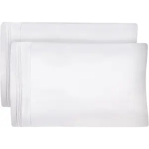 Pillow Cases  Size Set of 2 - Double Brushed 1500 Luxury Series Microfiber - Envelope Closure, Wrinkle- Free, Cooling Pillow Cases -  Pillow Cases Set of 2 (20 x 30, White)
