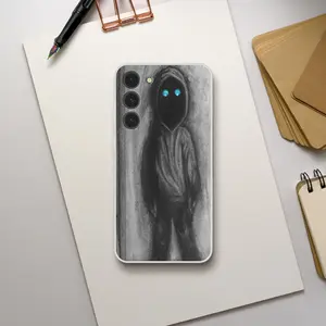 The "Black-Eyed Kid" Charcoal Art - S23/Plus/Ultra Flexi Phone Case