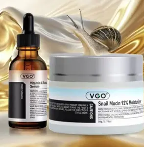 VGO Snail Mucin 92% Essence & Cream – Hydrating Moisturizer for All Skin Types, 30ml/50ml, Gentle Care, Daily Skincare Routine, Non-Greasy, Eco-Friendly