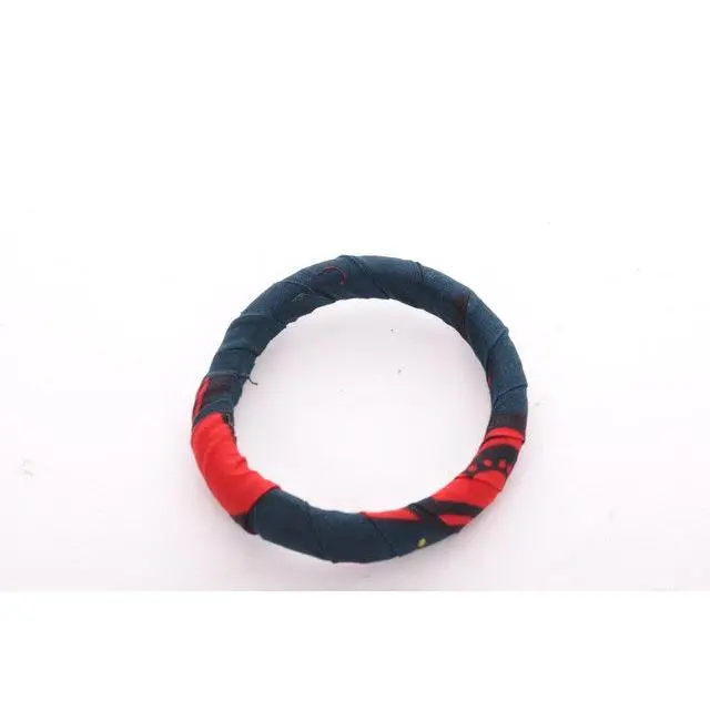Green Red Yellow African Print Bangle-DPBG2689A