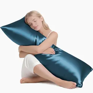Satin Body Pillow Cover Similar to Silk Body Pillow Pillowcase 1 Pack,Smooth and Cooling, Silky Envelope Closure Large Long Pillow Cases, Gifts for Women Men(20x54 Inches