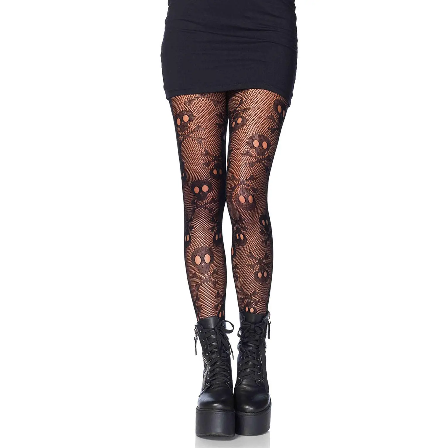 Women's Sexy Fishnet Fabric Pantyhose - Pirate Booty Style with Skull Motif, 1-Piece High-Quality Hosiery for Halloween Costumes, Perfect Fit Lingerie