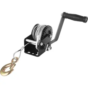 800LB Heavy Duty Hand Crank Winch with 33ft Steel Cable for Boat Trailers ATV Jet Ski Small Winch