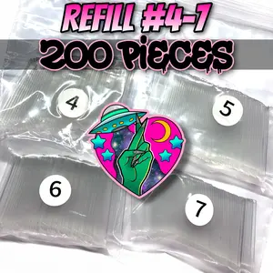 Re-Fill Tips (No C-Curve) – XXL Square #4–7 – 200 Count