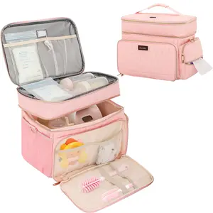Multi-Functional Breast Pump Bag Compatible with Spectra S1/S2, Water-Resistant Dual-Layer Carrying Case, Perfect for Storing Pump Parts, Milk Bags