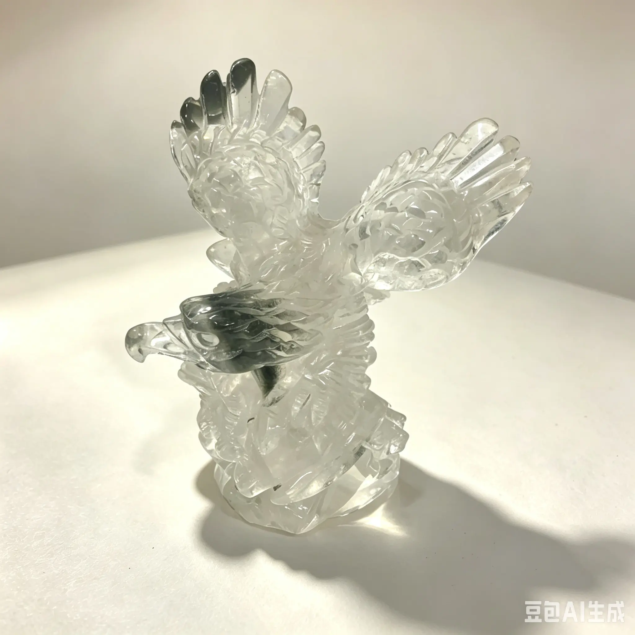 Garden Quartz Eagle Hand Carved