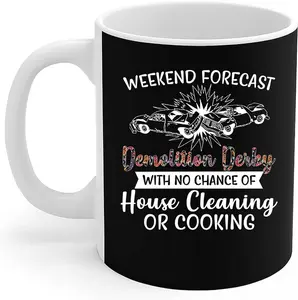 Demolition Derby Mug Weekend Forecast Demolition Derby Gift Coffee Mug 11oz