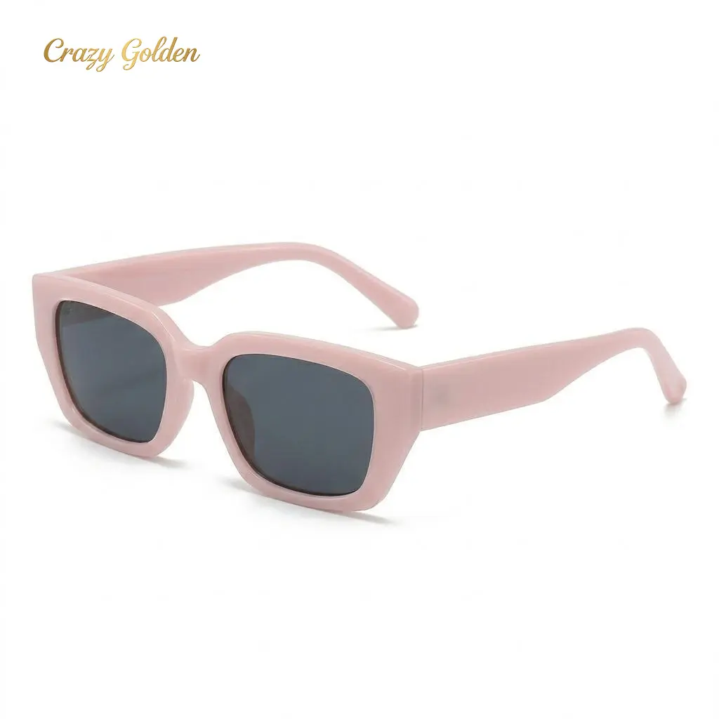 Light Pink Thick-Frame Cat-Eye Sunglasses, Retro Y2K Style, UV400 Protection, Slimming Photo-Ready Sports Eyewear for Indoor Leisure