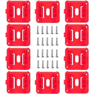 10 Pack  Holder for 18V Li- ,Wall Mount Drill  Holder Hanger Dock Organizer for 48-11-1850 1860,Work Van & Toolbox Storage(w/ 20 Screws,  Not Included)