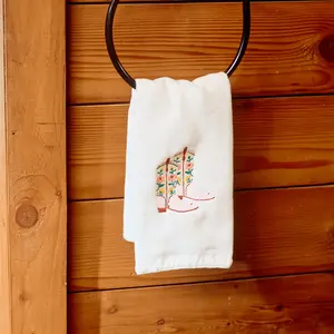 Stitched Edge Powder Bath Towels (pair)