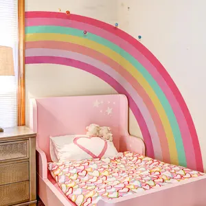 Colorful Rainbow Pattern Wall Sticker, Self Adhesive Wall Decal, Wall Art Decorative Sticker, Wall Art Stickers for Home Bedroom & Living Room, Ornaments